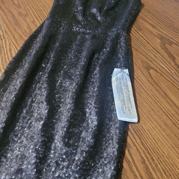 Dress the Population NWT Sequin Nicole Black Sweetheart Midi Dress XS - Picture 9 of 11